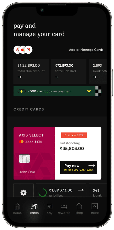 Cred - Pay Your Credit Card Bills & Earn Rewards